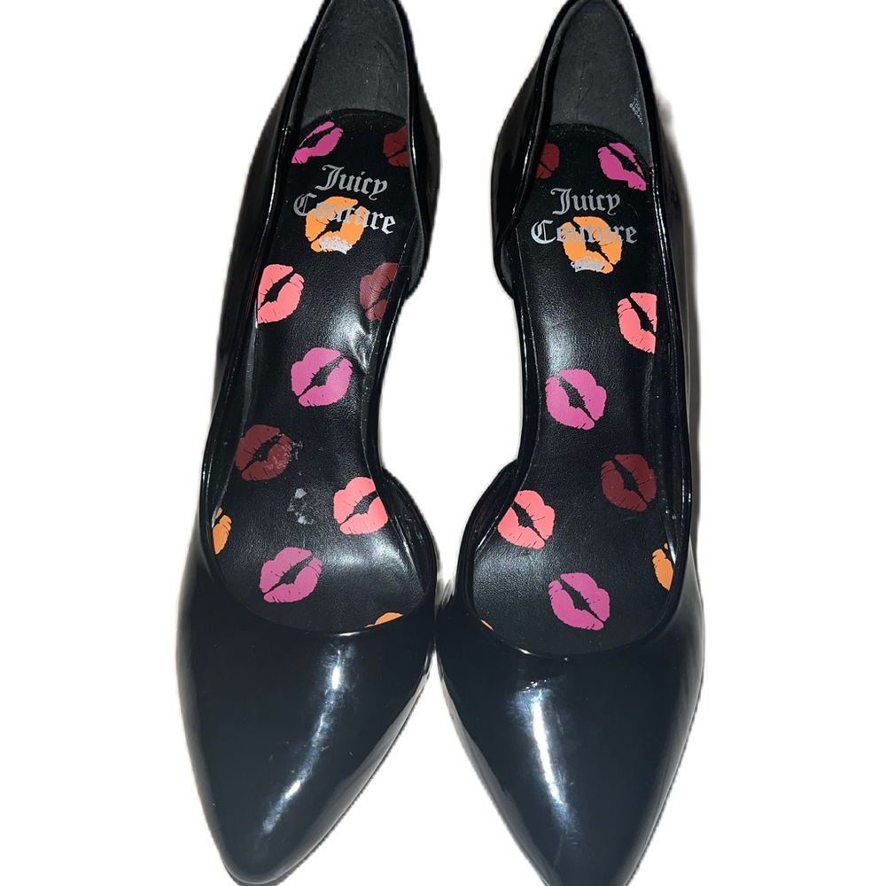 Juicy Couture Black Patent Leather Heels size 8.5